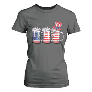 Beer American Flag 4th of July T Shirt For Women Merica Drinking USA TS10 Dark Heather Print Your Wear
