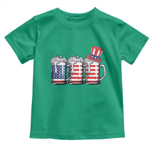 Beer American Flag 4th of July Toddler T Shirt Merica Drinking USA TS10 Irish Green Print Your Wear