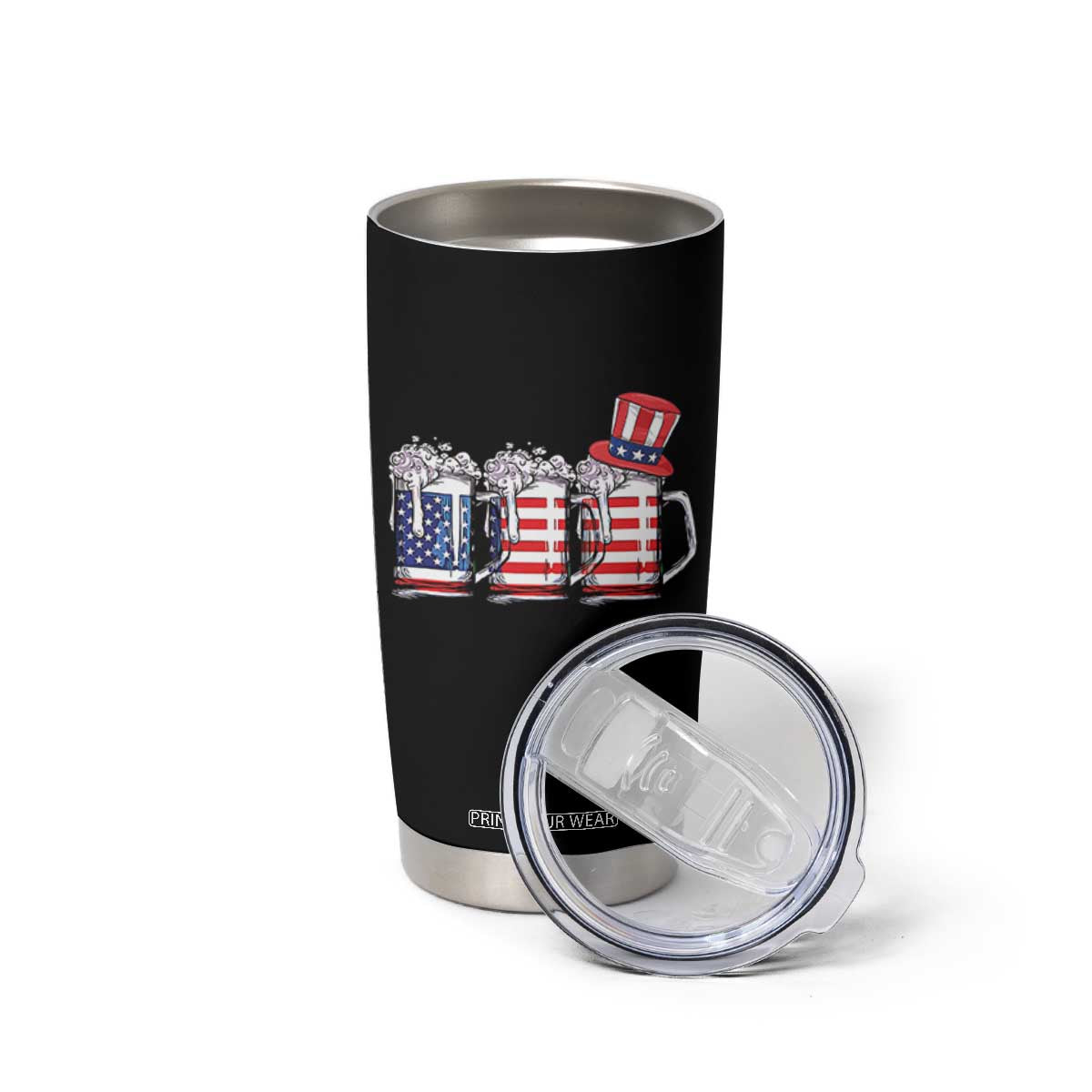 Beer American Flag 4th of July Tumbler Cup Merica Drinking USA TS10 Print Your Wear