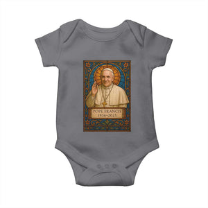 Beloved Pope Francis Baby Onesie 1936-2025 Memorial TS02 Charcoal Print Your Wear