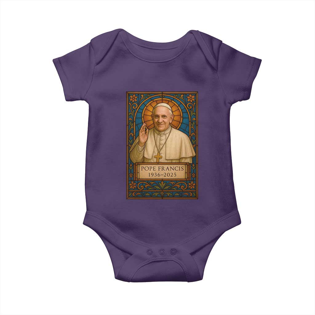 Beloved Pope Francis Baby Onesie 1936-2025 Memorial TS02 Purple Print Your Wear