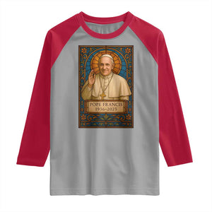 Beloved Pope Francis Raglan Shirt 1936-2025 Memorial TS02 Sport Gray Red Print Your Wear