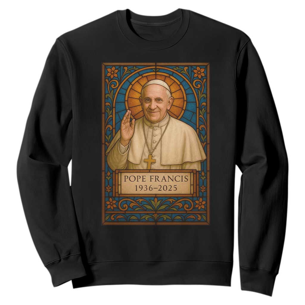 Beloved Pope Francis Sweatshirt 1936-2025 Memorial TS02 Black Print Your Wear