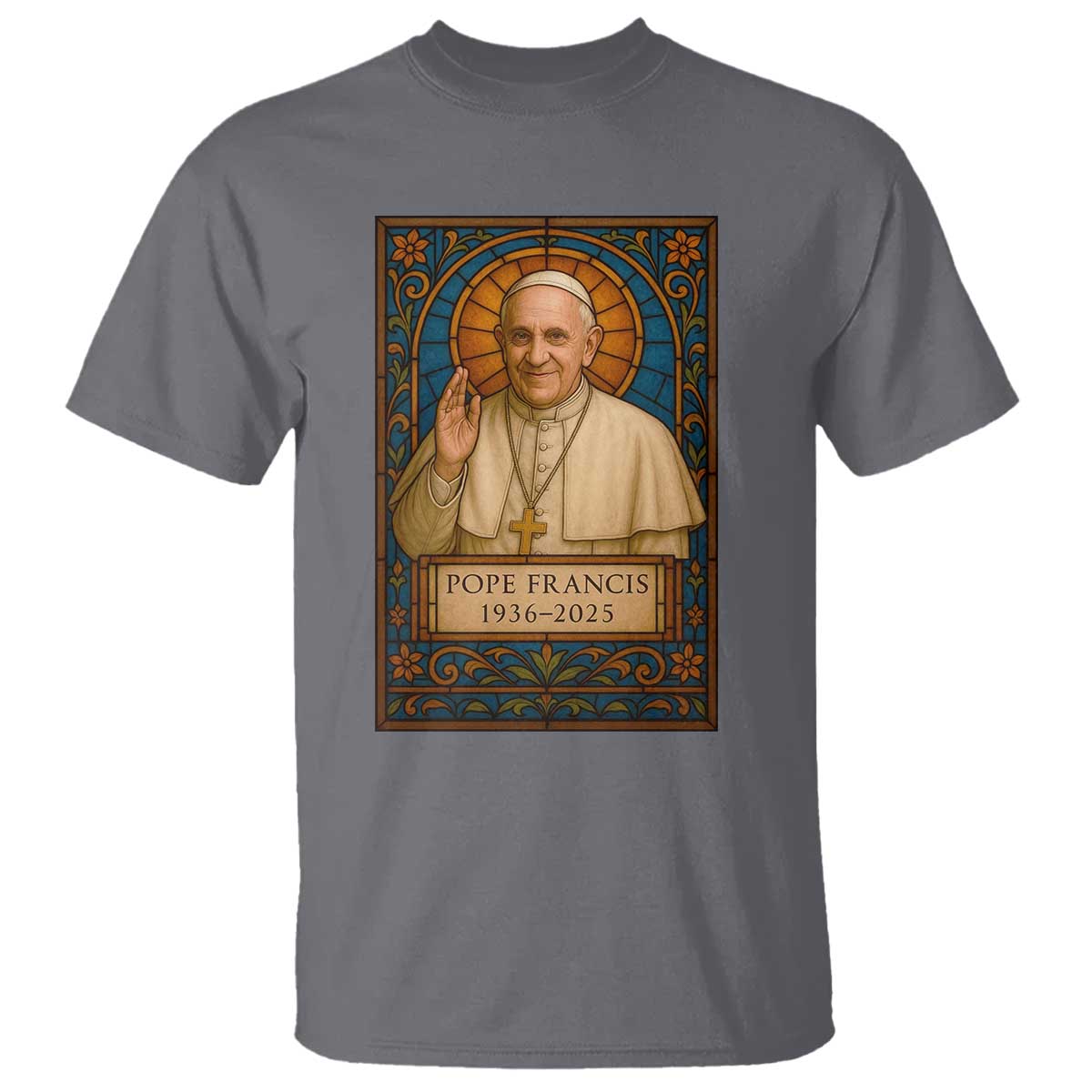 Beloved Pope Francis T Shirt 1936-2025 Memorial TS02 Charcoal Print Your Wear