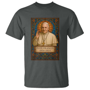 Beloved Pope Francis T Shirt 1936-2025 Memorial TS02 Dark Heather Print Your Wear