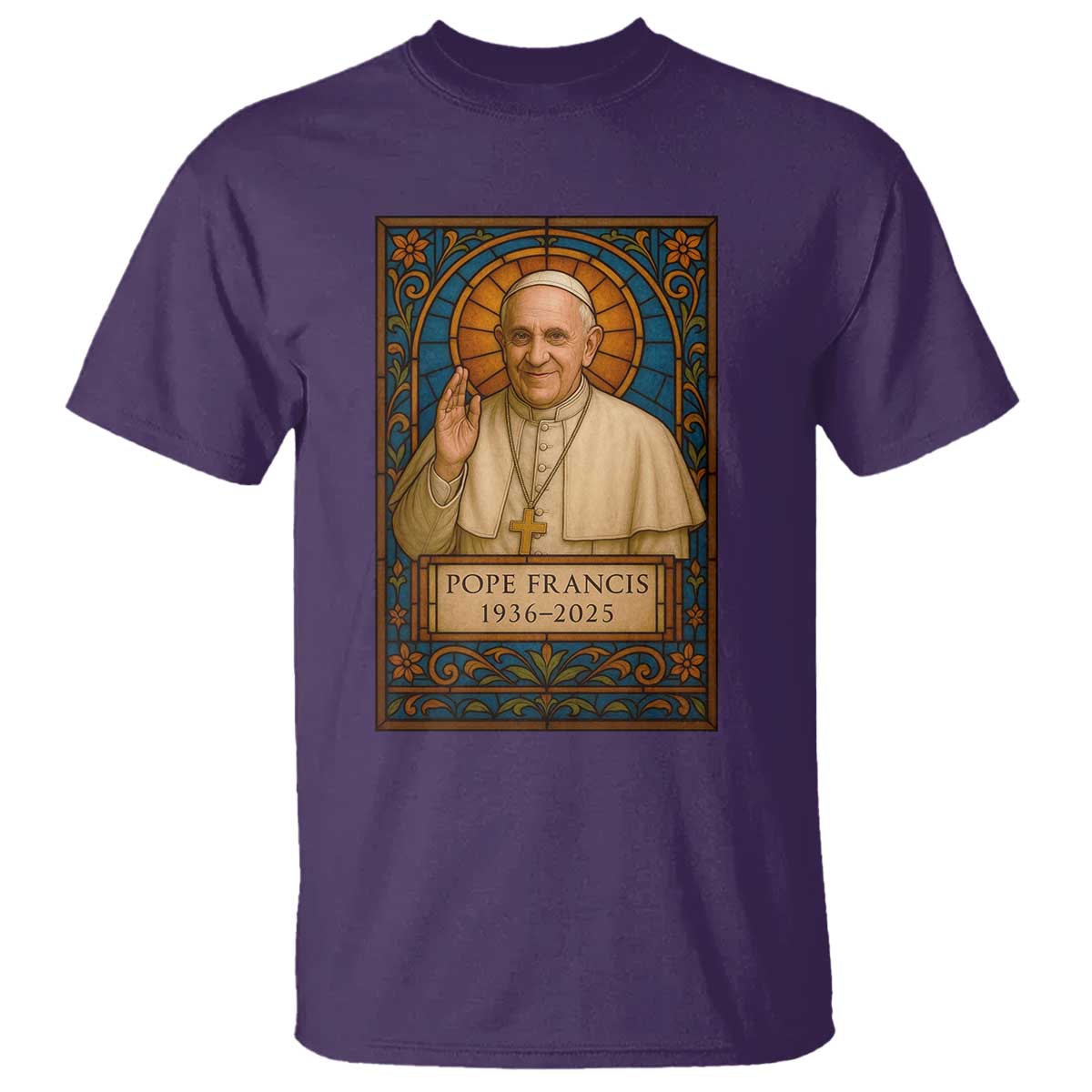 Beloved Pope Francis T Shirt 1936-2025 Memorial TS02 Purple Print Your Wear