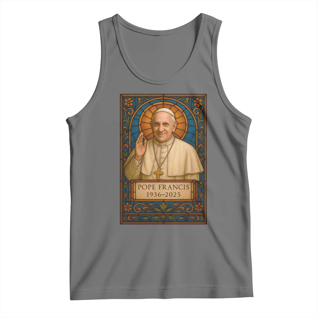 Beloved Pope Francis Tank Top 1936-2025 Memorial TS02 Black Heather Print Your Wear