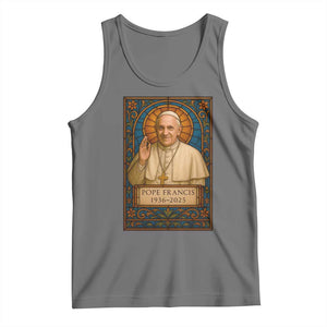Beloved Pope Francis Tank Top 1936-2025 Memorial TS02 Black Heather Print Your Wear