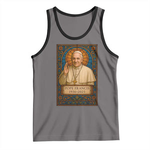 Beloved Pope Francis Tank Top 1936-2025 Memorial TS02 Deep Heather Black Print Your Wear