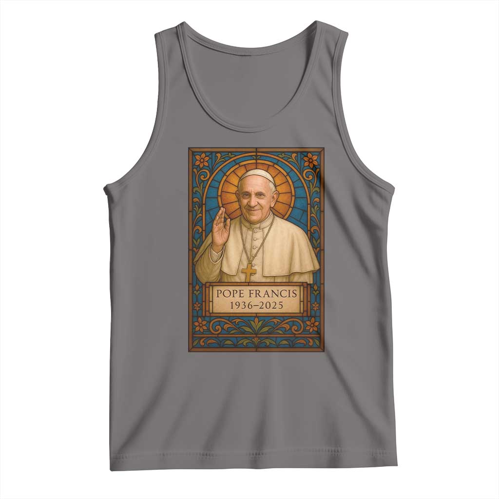 Beloved Pope Francis Tank Top 1936-2025 Memorial TS02 Deep Heather Print Your Wear