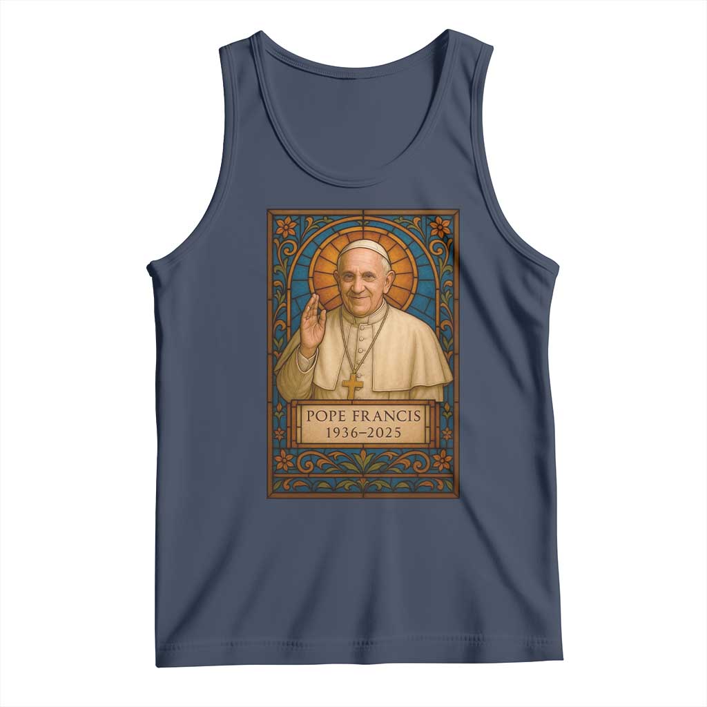Beloved Pope Francis Tank Top 1936-2025 Memorial TS02 Navy Print Your Wear