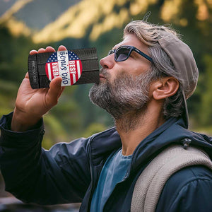 Best Bonus Dad Ever 4 in 1 Can Cooler Tumbler Step Dad American Flag TB10 Print Your Wear