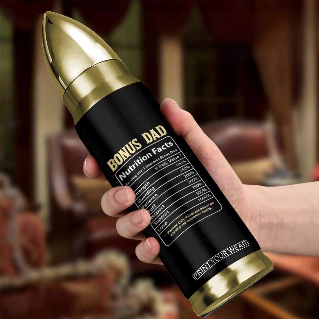 Best Bonus Dad Ever Bullet Tumbler Funny Step Dad American Flag Fathers Day TB10 Print Your Wear