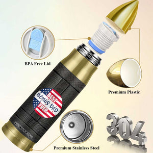 Best Bonus Dad Ever Bullet Tumbler Step Dad American Flag TB10 Print Your Wear