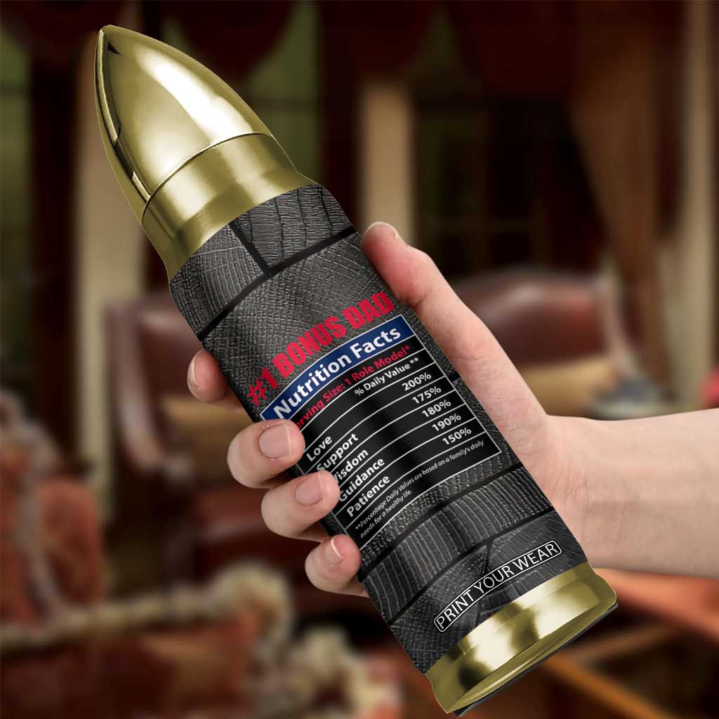 Best Bonus Dad Ever Bullet Tumbler Step Dad American Flag TB10 Print Your Wear