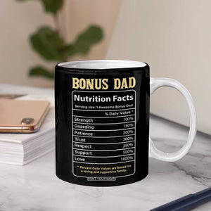 Best Bonus Dad Ever Coffee Mug Funny Step Dad American Flag Fathers Day TB10 Print Your Wear