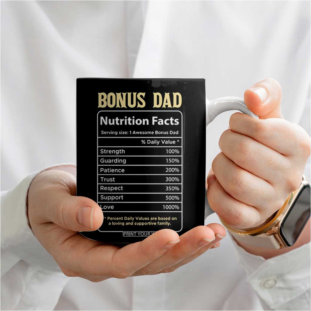Best Bonus Dad Ever Coffee Mug Funny Step Dad American Flag Fathers Day TB10 Print Your Wear