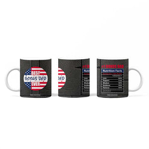 Best Bonus Dad Ever Coffee Mug Step Dad American Flag TB10 Print Your Wear
