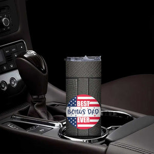 Best Bonus Dad Ever Skinny Tumbler Step Dad American Flag TB10 Print Your Wear