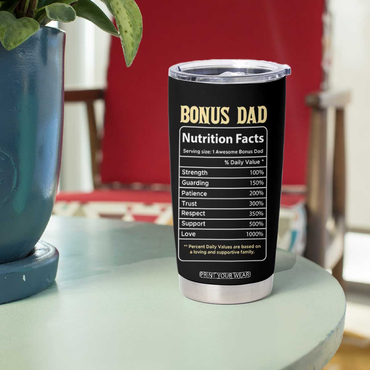Best Bonus Dad Ever Tumbler Cup Funny Step Dad American Flag Fathers Day TB10 Print Your Wear