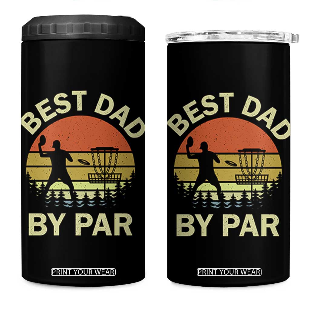 Best Dad By Par Disc Golf 4 in 1 Can Cooler Tumbler American Camouflage Flag TS10 One Size: 16 oz Black Print Your Wear
