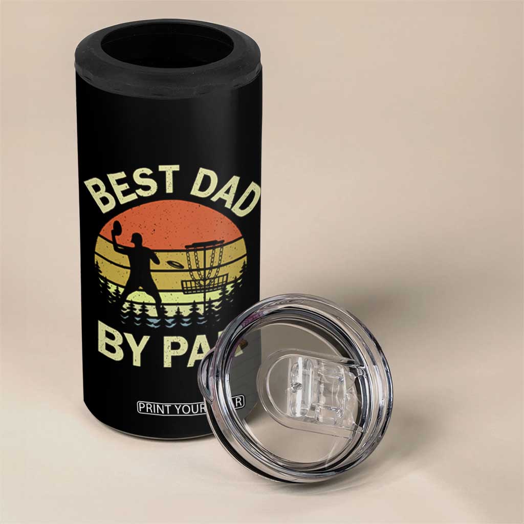 Best Dad By Par Disc Golf 4 in 1 Can Cooler Tumbler American Camouflage Flag TS10 Print Your Wear