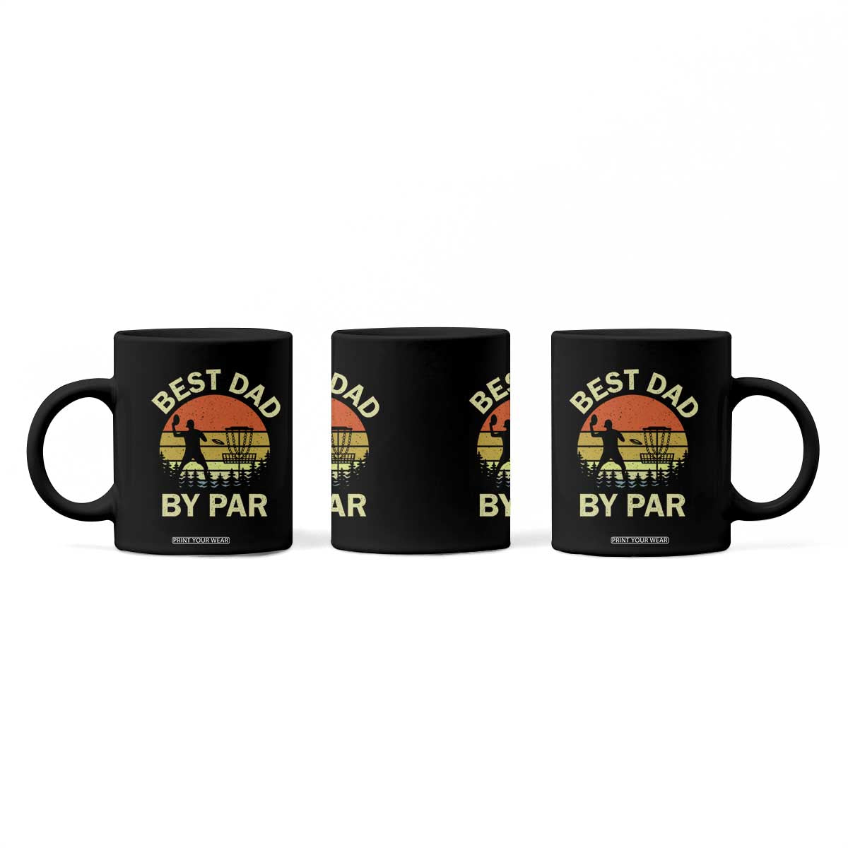 Best Dad By Par Disc Golf Coffee Mug American Camouflage Flag TS10 Print Your Wear
