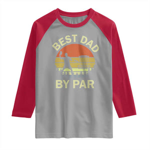 Best Dad By Par Disc Golf Raglan Shirt American Camouflage FlaG TS10 Sport Gray Red Print Your Wear