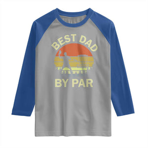 Best Dad By Par Disc Golf Raglan Shirt American Camouflage FlaG TS10 Sport Gray Royal Print Your Wear