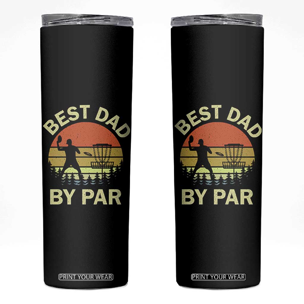 Best Dad By Par Disc Golf Skinny Tumbler American Camouflage Flag TS10 Black Print Your Wear