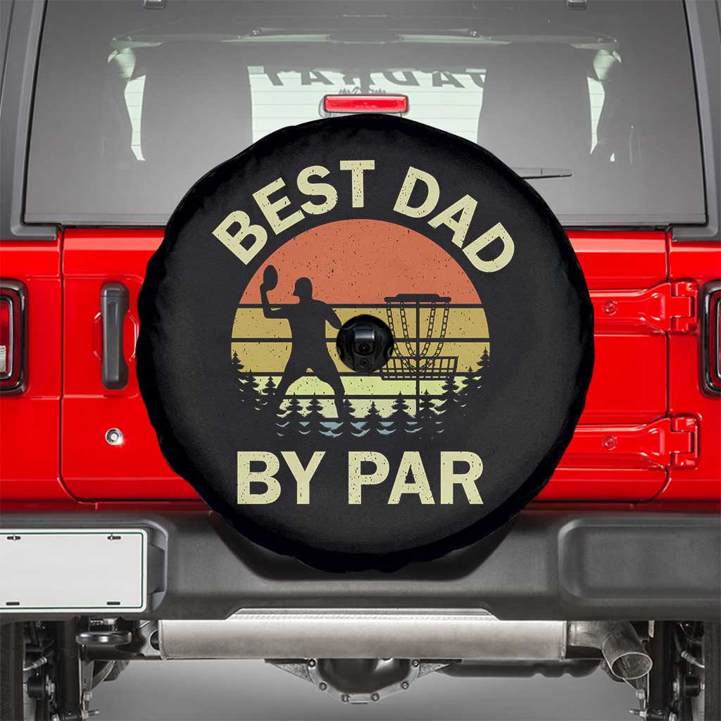 Best Dad By Par Disc Golf Spare Tire Cover American Camouflage Flag TS10 Black Print Your Wear