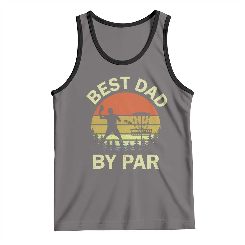 Best Dad By Par Disc Golf Tank Top American Camouflage FlaG TS10 Deep Heather Black Print Your Wear