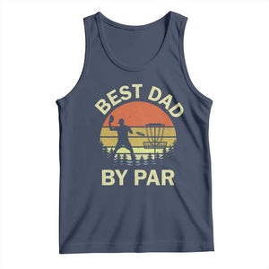 Best Dad By Par Disc Golf Tank Top American Camouflage FlaG TS10 Navy Print Your Wear
