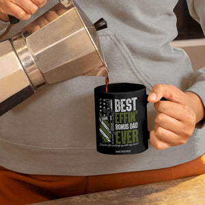 Best Effin Bonus Dad Ever Coffee Mug Step Dad Gun American Flag TS10 Print Your Wear