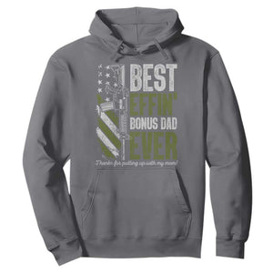 Best Effin Bonus Dad Ever Hoodie Step Dad Gun American Flag TS10 Charcoal Print Your Wear