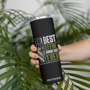 Best Effin Bonus Dad Ever Skinny Tumbler Step Dad Gun American Flag TS10 Print Your Wear