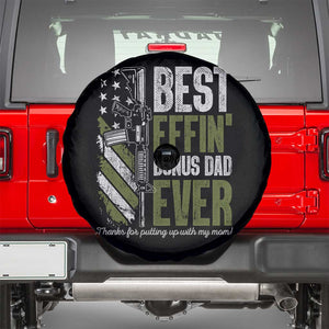 Best Effin Bonus Dad Ever Spare Tire Cover Step Dad Gun American Flag TS10 Black Print Your Wear