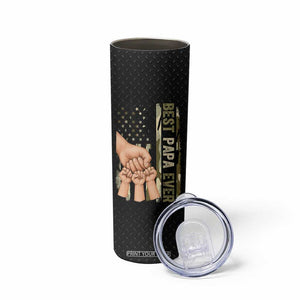 Best Papa Ever Skinny Tumbler Being A Dad Is An Honor Vintage Camo Flag Father's Day TB11 Print Your Wear