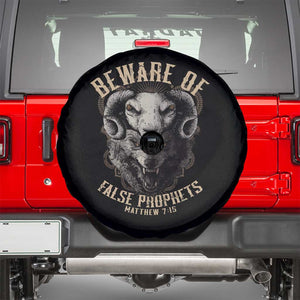 Beware Of False Prophets Spare Tire Cover Christian Sheep Wolf TS11 Black Print Your Wear