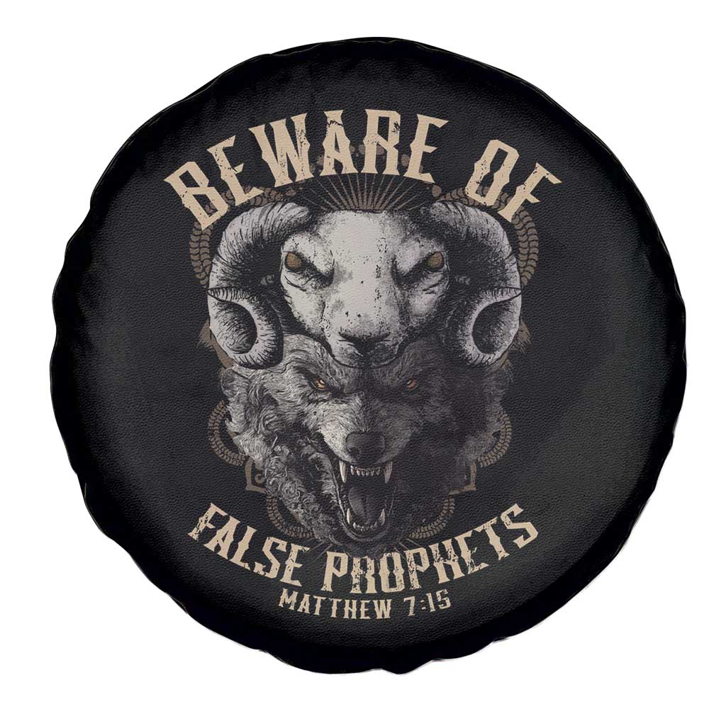 Beware Of False Prophets Spare Tire Cover Christian Sheep Wolf TS11 Print Your Wear