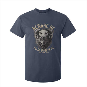 Beware Of False Prophets T Shirt For Kid Christian Sheep Wolf TS11 Navy Print Your Wear