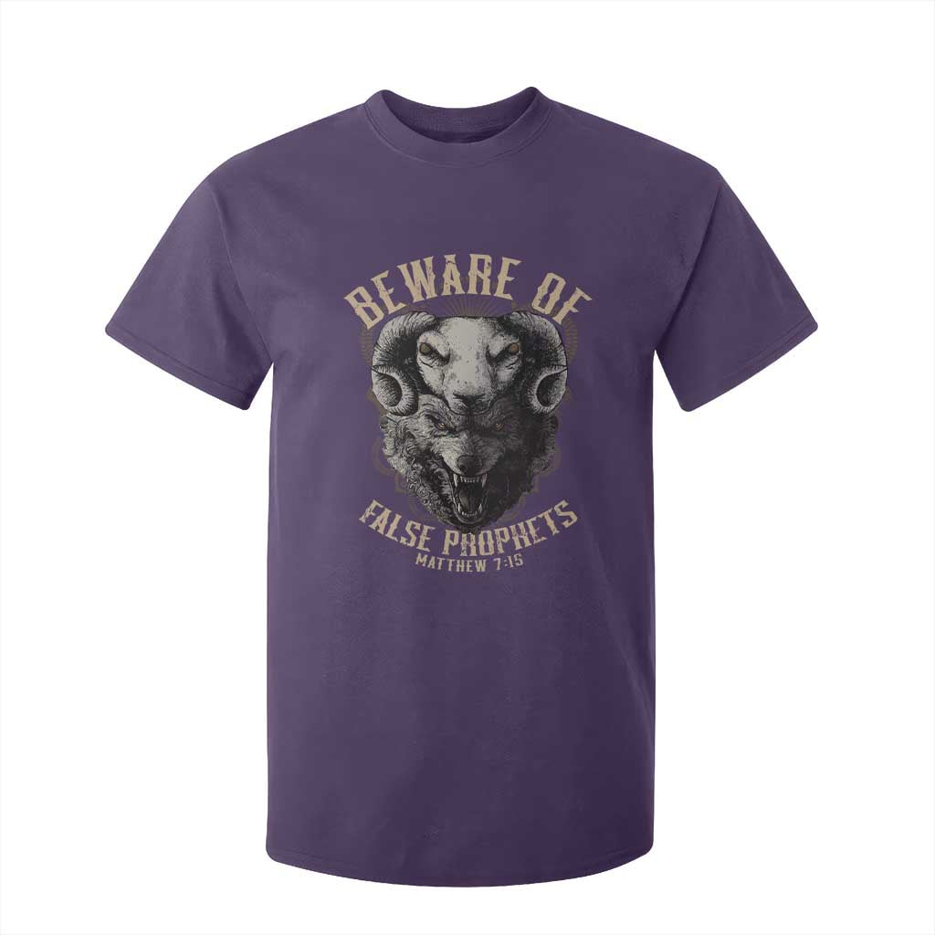 Beware Of False Prophets T Shirt For Kid Christian Sheep Wolf TS11 Purple Print Your Wear