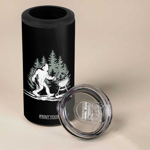 Bigfoot BBQ 4 in 1 Can Cooler Tumbler Funny Sasquatch Barbecue Dad Grill Gift TS10 Print Your Wear