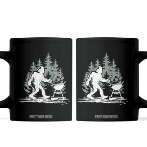 Bigfoot BBQ Coffee Mug Funny Sasquatch Barbecue Dad Grill Gift TS10 Black Print Your Wear
