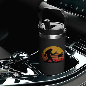 Bigfoot BBQ Flip Straw Tumbler Funny Barbecue Sasquatch Lovers Dad Grill Gift TS10 Print Your Wear