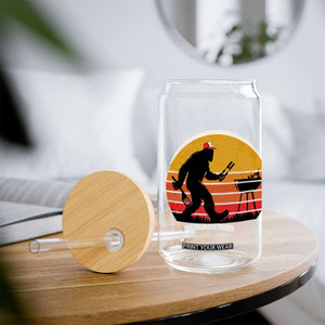Bigfoot BBQ Glass Can Funny Barbecue Sasquatch Lovers Dad Grill Gift TS10 Print Your Wear