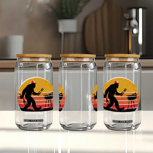 Bigfoot BBQ Glass Can Funny Barbecue Sasquatch Lovers Dad Grill Gift TS10 Print Your Wear