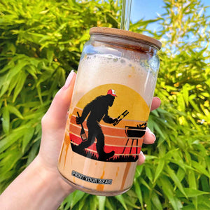 Bigfoot BBQ Glass Can Funny Barbecue Sasquatch Lovers Dad Grill Gift TS10 Print Your Wear