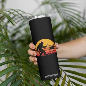Bigfoot BBQ Skinny Tumbler Funny Barbecue Sasquatch Lovers Dad Grill Gift TS10 Print Your Wear