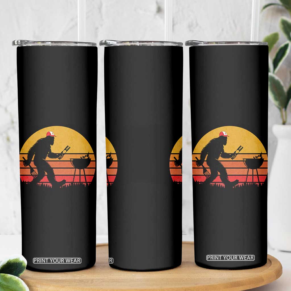 Bigfoot BBQ Skinny Tumbler Funny Barbecue Sasquatch Lovers Dad Grill Gift TS10 Print Your Wear
